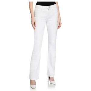 Jen7 by 7 For All Mankind Women's White High-Rise Slim-Fit Bootcut Jeans Size 16